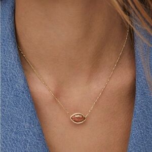 Kendra Scott Football Gold Short Pendant Necklace